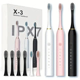 X3 Sonic Electric Toothbrush Rechargeable | USB Fast Charging Toothbrush with 5 Modes Deep Cleaning Whitening & Gum Care