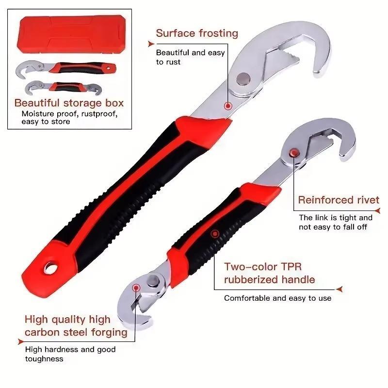 2 Pcs Chrome Vanadium Steel Wrench