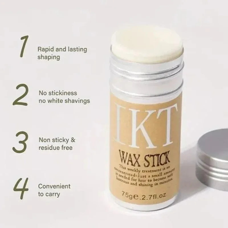 IKT Hair Wax Stick  Strong Hold Styling Gel Cream for Men Women & Kids  Frizz Control Edge & Fluffy Hair Setter