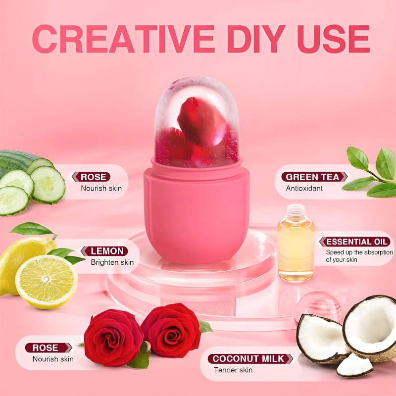 Easy Use Multi - Purpose Mini Silicone Facial Ice Roller for Ultimate Skincare - Jaiqkam