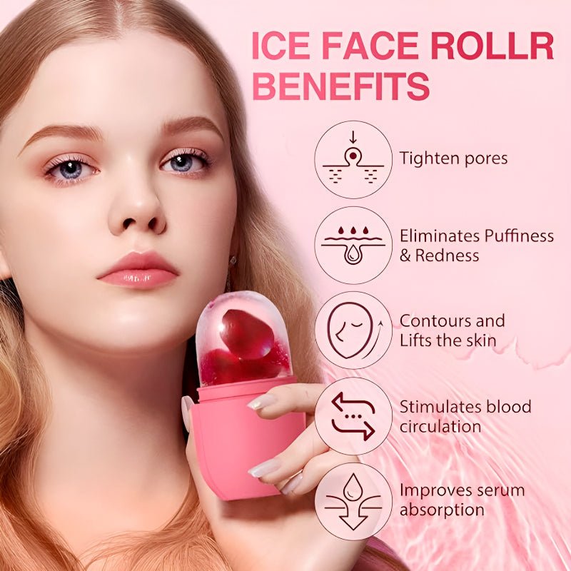 Easy Use Multi - Purpose Mini Silicone Facial Ice Roller for Ultimate Skincare - Jaiqkam