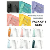 Pack of 3 Sets Stainless Steel Ear Wax Removal Kit with PU Leather Case (6 Pcs per Set) – Portable Ear Cleaner Tool Kit - Jaiqkam