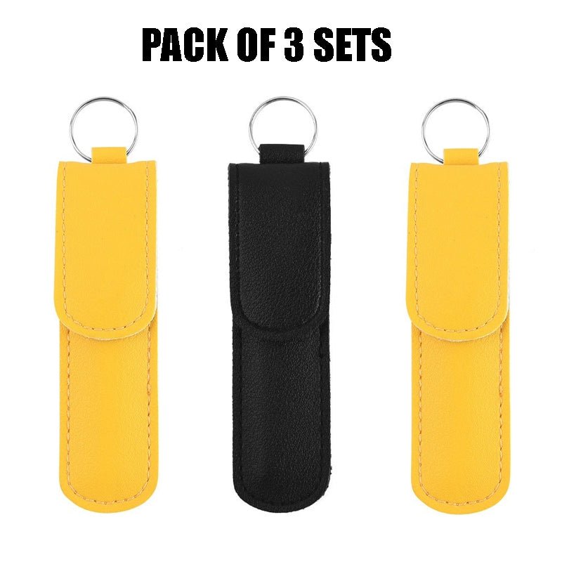 Pack of 3 Sets Stainless Steel Ear Wax Removal Kit with PU Leather Case (6 Pcs per Set) – Portable Ear Cleaner Tool Kit - Jaiqkam