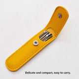 Pack of 3 Sets Stainless Steel Ear Wax Removal Kit with PU Leather Case (6 Pcs per Set) – Portable Ear Cleaner Tool Kit - Jaiqkam