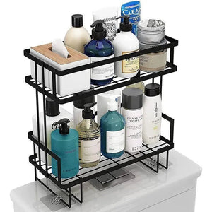 Premium Black Stainless Steel Organizer for Ultimate Bathroom Organization - Jaiqkam
