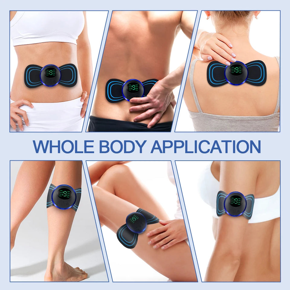 EMS Butterfly Portable Neck Massager | Mini Full-Body Muscle Relaxer