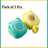 Set of 2 Soft Silicone Massage Bath Brushes with Soap Dispenser and Easy - Clean Design - Jaiqkam